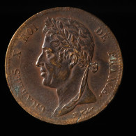 Colonial, France, Charles X, 5 Centimes, 1827, , Bronze, TTB (EF),
KM# 10.2 - Colonies Générales (1817-1844)