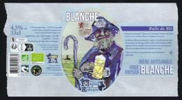 étiquette Bière France: Biere Blanche Bulle De Blé 4,5 % 33 Cl Brasserie Mousses Du Rouergue Decazeville 12 - Bier