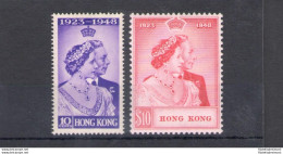 1948 HONG KONG, Royal Silver Wedding, SG 171/172 Set Of 2 - MLH* - Altri & Non Classificati