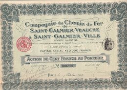 Action Cie Chemin De Fer Saint Galmier Veauche   1910 - Autres & Non Classés