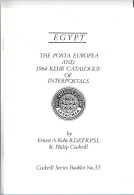 (LIV) COCKRILL'S BOOKLET N° 33 – EGYPT – THE POSTA EUROPEA AND 1984 KEHR CATALOGUE OF INTERPOSTALS - Filatelie En Postgeschiedenis