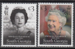 2023 South Georgia Queen Elizabeth II Memorial QEII Royalty Complete Set Of 2 MNH @ BELOW FACE VALUE - Georgias Del Sur (Islas)