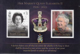 2023 South Georgia Queen Elizabeth II QEII Memorial  Souvenir Sheet MNH @ Below Face Value - Südgeorgien