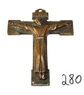 C280 Objet De Dévotion - Croix En Bois - Christ - Arte Religioso