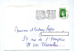 Lettre Flamme Paris 66 Enlevement Objet Encombrant Theme Chat - Mechanical Postmarks (Advertisement)