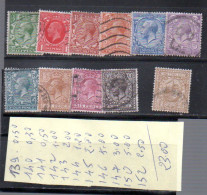 EDOUARD VII - N°139.140.141.142.143.144.145.146.147.150.152 - Used Stamps