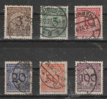 1923 - REICH   Mi No 338/343 - Gebraucht