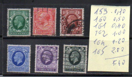 EDOUARD VII - N°159.160.161.162.164.165 - Used Stamps