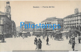 229428 SPAIN ESPAÑA MADRID PUERTA DEL SOL & TRANVIA TRAMWAY POSTAL POSTCARD - Sonstige & Ohne Zuordnung