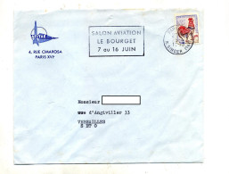 Lettre Flamme Paris  Salon  Aviation Entete AFITAE - Mechanical Postmarks (Advertisement)