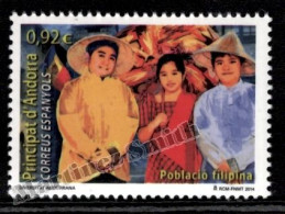 Andorre Espagnole / Spanish Andorra 2014 Yv, 408, Population Diversity, Philippines Population - MNH - Nuevos