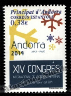 Andorre Espagnole / Spanish Andorra 2014 Yv, 398, 14th International Winter Congress - MNH - Nuevos
