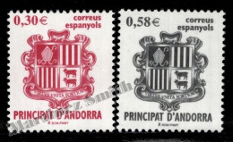 Andorre Espagnole / Spanish Andorra 2007 Yv, 328-29, Definitive Set, Coar Of Arms - MNH - Ongebruikt