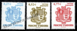 Andorre Espagnole / Spanish Andorra 2004 Yv, 297-99, Definitive Set, Coat Of Arms - MNH - Ungebraucht