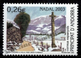 Andorre Espagnole / Spanish Andorra 2003 Yv, 296, Christmas, Cross & Landscape - MNH - Nuovi