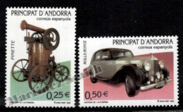 Andorre Espagnole / Spanish Andorra 2002 Yv, 283-84, Automobile History, Cars, Pinette & Rolls Royce - MNH - Ungebraucht