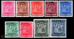 Andorre Espagnole / Spanish Andorra 1982 Yv, 139-45+153-54, Definitive Set, Coat Of Arms - MNH - Ungebraucht