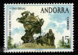 Andorre Espagnole / Spanish Andorra 1974 Yv, 85, Universal Postal Union Centenary - MNH - Unused Stamps
