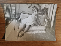 19525  Fotografia D'epoca  Bambina Su Dondolo Altalena Aa '60 Italia - 15x10,5 - Anonyme Personen