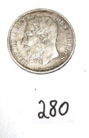 C280 5 Frs En Argent Leopold 2 - Petite Tête - 1968 - 5 Frank