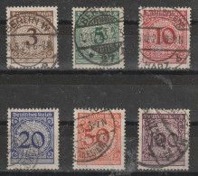 1923 - REICH   Mi No 338/343 - Oblitérés