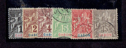 COLONIE FRANCAISE - GABON - N°16/21 OB - Gebraucht