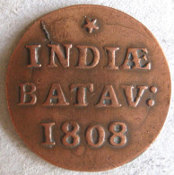 Indes Orientales Néerlandaises 1/16 Gulden 1808 Batavia, Napoléon Bonaparte , En Laiton, KM# 76a - Indonésie