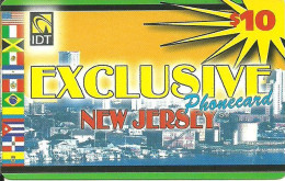 USA: Prepaid IDT - Exclusive New Jersey Exclusive, Flags - Andere & Zonder Classificatie