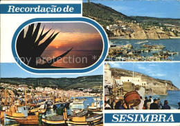 72437829 Sesimbra Panorama Hafenpartie Fischmarkt Sesimbra - Sonstige & Ohne Zuordnung