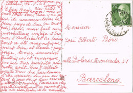 55180. Postal SAN JULIAN De VILATORTA (Barcelona) 1965. Vista Pantano De SAU - Lettres & Documents