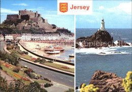 72437768 Jersey Kanalinsel Mont Orgueil Castle And La Corbiere Lighthouse  - Sonstige & Ohne Zuordnung