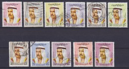 Kuwait 1969-74 Mi. 457C, 458A, 459A, 460A, 462A, 463A, 465A, 466A, 467A, 614A Scheich Sabah As-Salim Al Sabah (3 Scans) - Koweït