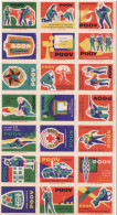 Czech Republic, 21 Matchbox Labels, Red Cross, Fire Protection, - Boites D'allumettes - Etiquettes