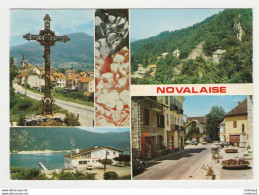 73 NOVALAISE Vers Chambéry N°17779 En 1974 Crucifix Citroën DS 2CV Renault Juva 4 L'Etape Bar VOIR DOS - Chambery