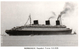 Paquebot "Normandie" Carte Photo - Paquebots