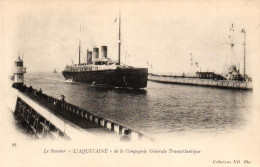 Paquebot "L'Aquitain" De La Compagnie Generale Transatlantique - Steamers