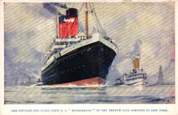 Paquebot S.S. "Rochambeau" In New-York - Dampfer