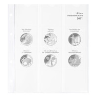 Lindner Karat Vordruckblatt Für Dt. 10 Euro-Gedenkmünzen "2011" 1108D11 Neu - Matériel