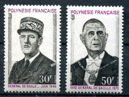 Thème Général De Gaulle - Polynésie - Yvert 89 & 90 - Neuf Xxx - T 1404 - De Gaulle (General)