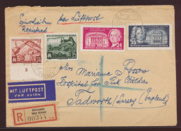 DDR R Brief MIF Landpoststempeel Grünheide über Erner Grossbritannien Tadworth - Storia Postale