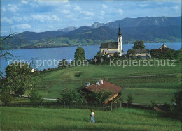 72437269 Attersee Salzkammergut See Hoellengebirge Kirche Attersee - Autres & Non Classés