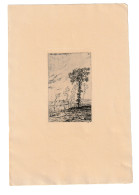 Eau Forte De J. Van De Kerkhove  D'après Un Dessin De Son Fils Frédéric " L'enfant De Bruges " 1877 Voir Desc (B375/ 17) - Etchings