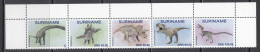 2022 Surinam Suriname Dinosaurs Complete Strip Of 5 MNH - Surinam