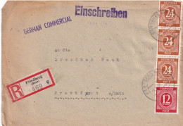 ENVELOPPE DE 1946 DE FRIELBERG A FRANKFURT AFFRANCHISSEMENT BI COLORE.. INTERESSANTS - Briefe U. Dokumente