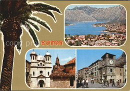 72436719 Kotor Montenegro Panorama Palme Kirche Strassenpartie Montenegro - Montenegro