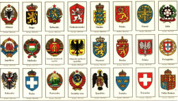 Czech Republic, 24 Matchbox Labels, National Emblem Belgium Denmark France Italy Germany Holland Poland Austria Spain UK - Scatole Di Fiammiferi - Etichette