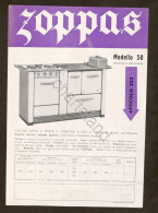 Pubblicità - Brochure Zoppas Cucina Mista A Legna Carbone E Gas - Anni '60 - Werbung
