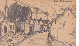 / 59 / - DEULEMONT LES ECLUSES   Carte  Allemande Dessinée 1° Guerre - Other & Unclassified