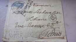Grèce Lettre 1918 Recommandé Cachet 231 CENSURE HELLENIQUE  Pour Paris Censure Militaire - Lettres & Documents