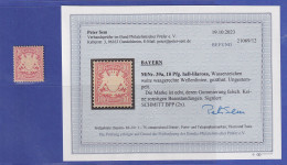 Bayern Wappen 10 Pfennig Rosa  Mi.-Nr. 39 A  Ungebraucht (*) Gepr. SEM BPP - Nuevos